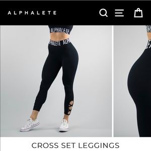 Alphalete black cross leggings